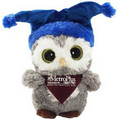 8" Wise Owl with Blue Hat, Bandana and one color imprint